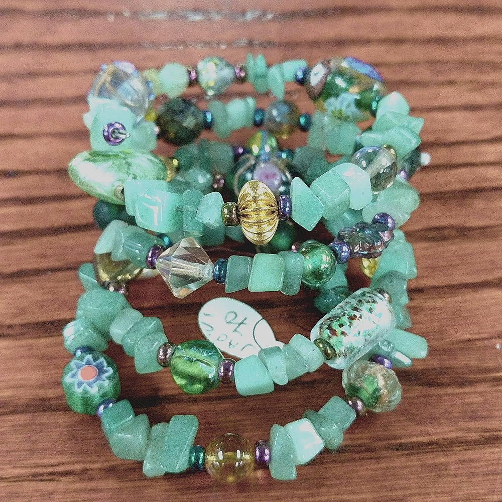 Jade Coil Wrap Bracelet - Picture 3 of 3
